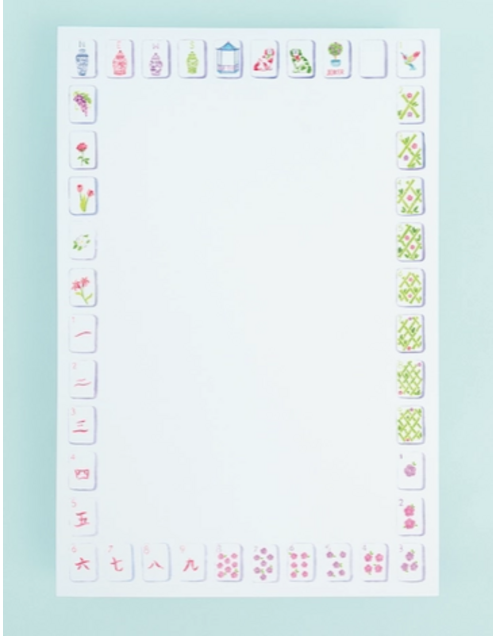 Taylor Paladino Mahjong Tiles Border Notepad