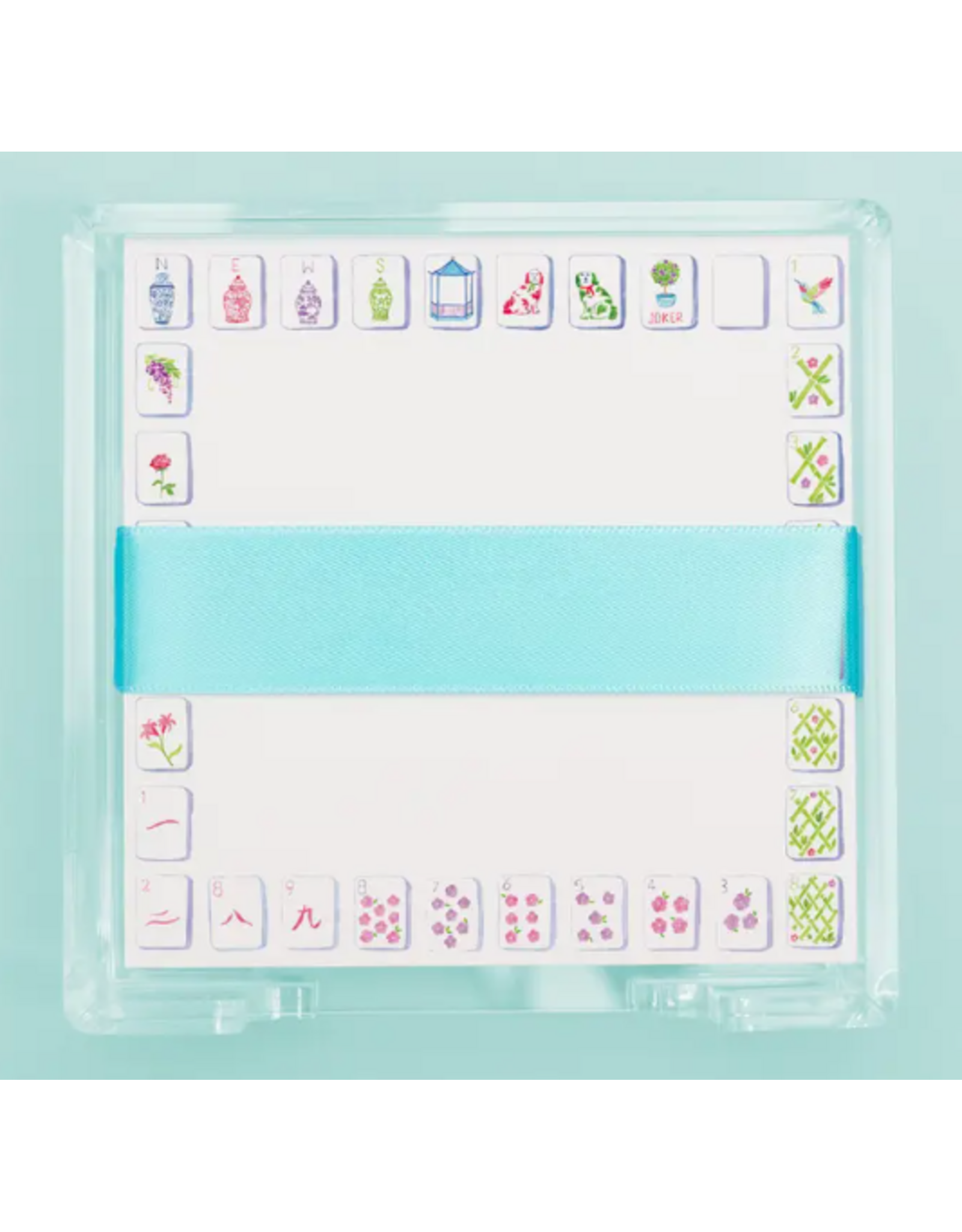 Taylor Paladino 4" x 4" Mahjong Border Desk Set
