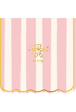Emergency Confetti Oh Baby Cocktail Napkins in Pink Stripe