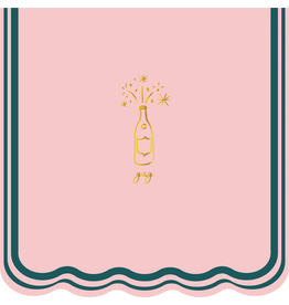 Emergency Confetti Yay Champagne Cocktail Napkins in Pink