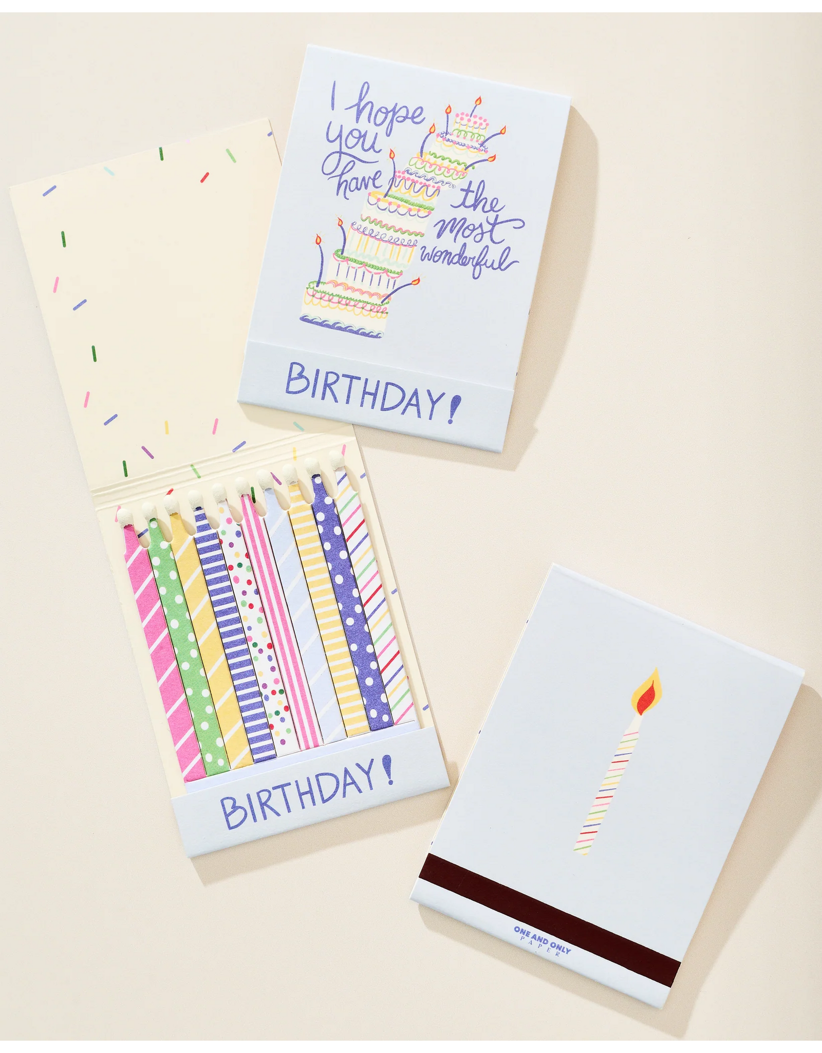 One and Only Paper Big Birthday Matchbook