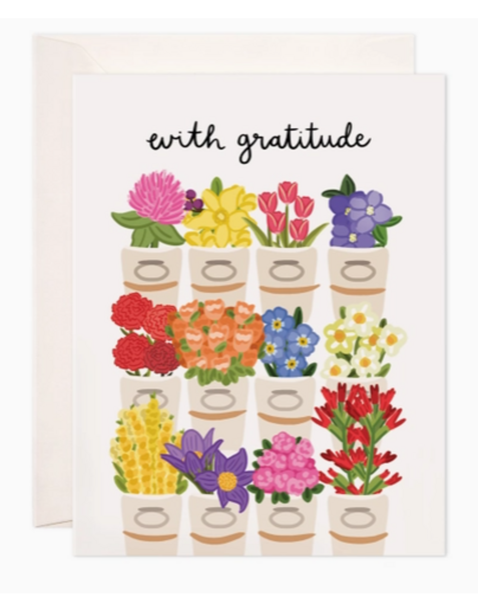 Bloomwolf Studio Flower Stand Gratitude Thank You Card