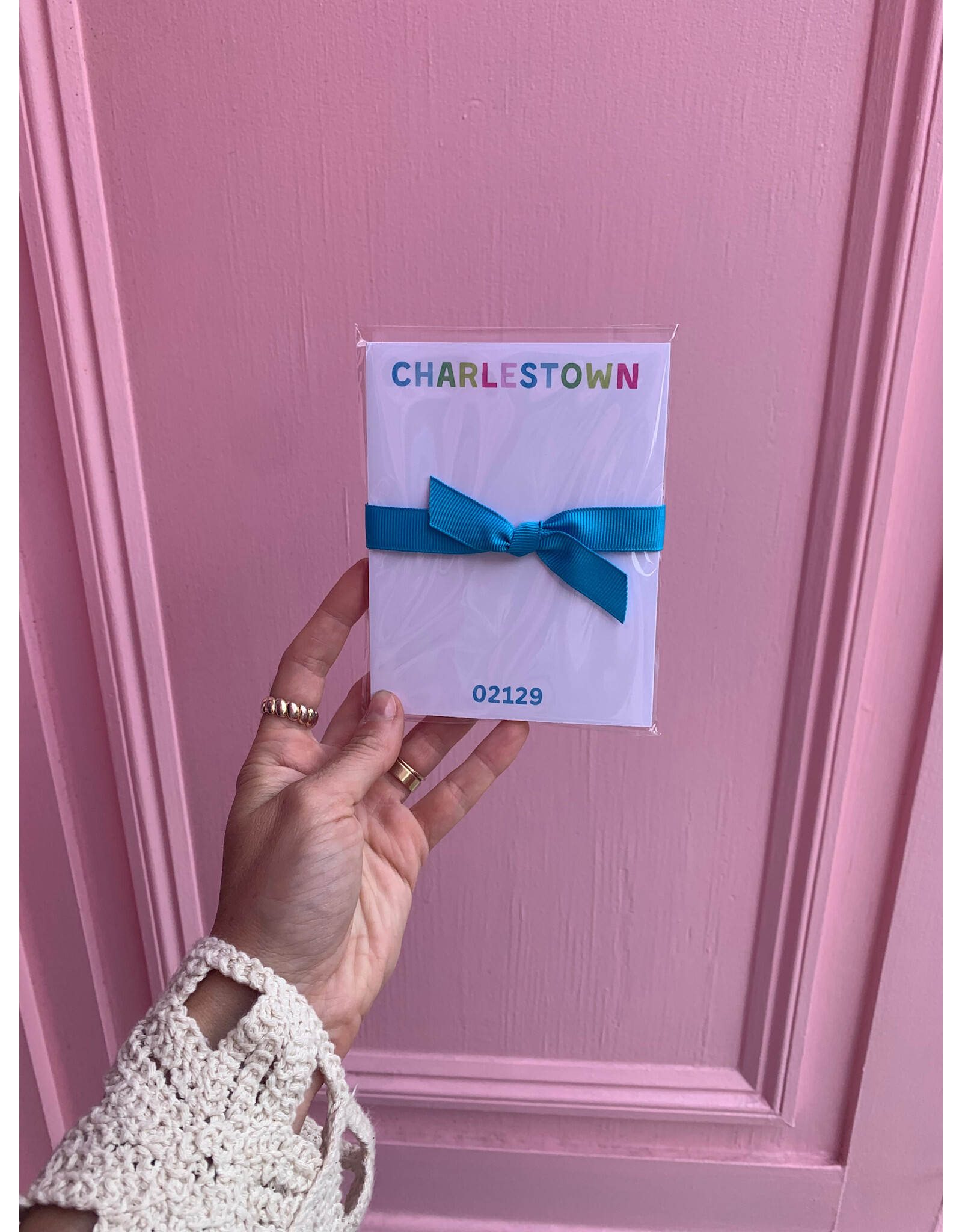 Donovan Designs Mini Charlestown Blue Rainbow Notepad