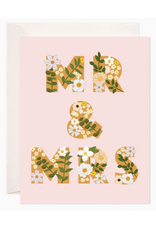 Bloomwolf Studio Mr and Mrs Floral Love Card