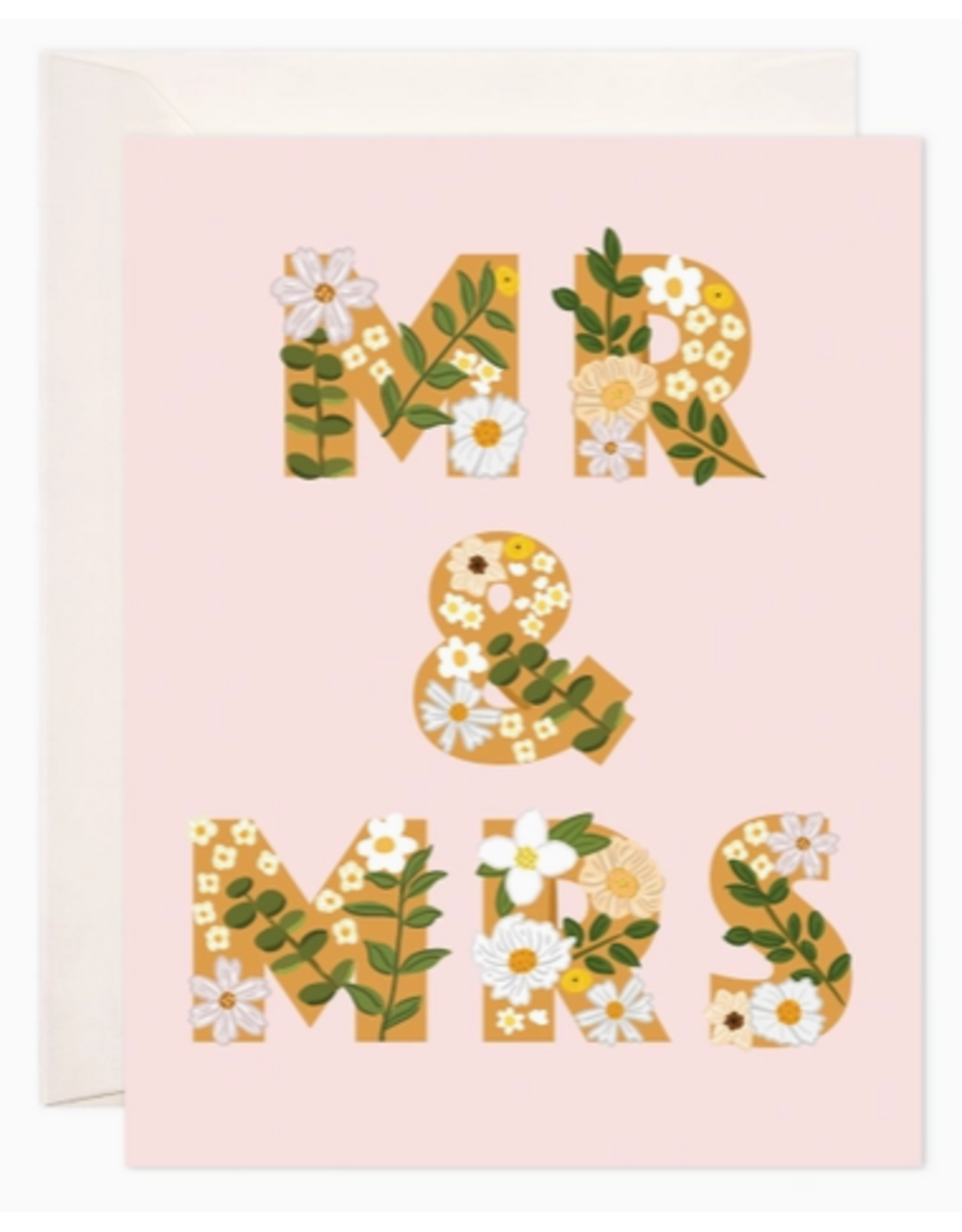 Bloomwolf Studio Mr and Mrs Floral Love Card