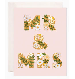Bloomwolf Studio Mr and Mrs Floral Love Card