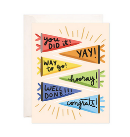 Bloomwolf Studio Pennant Congrats Card