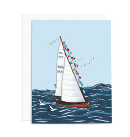 Ramus & Co Happy Birthday Sailboat Card