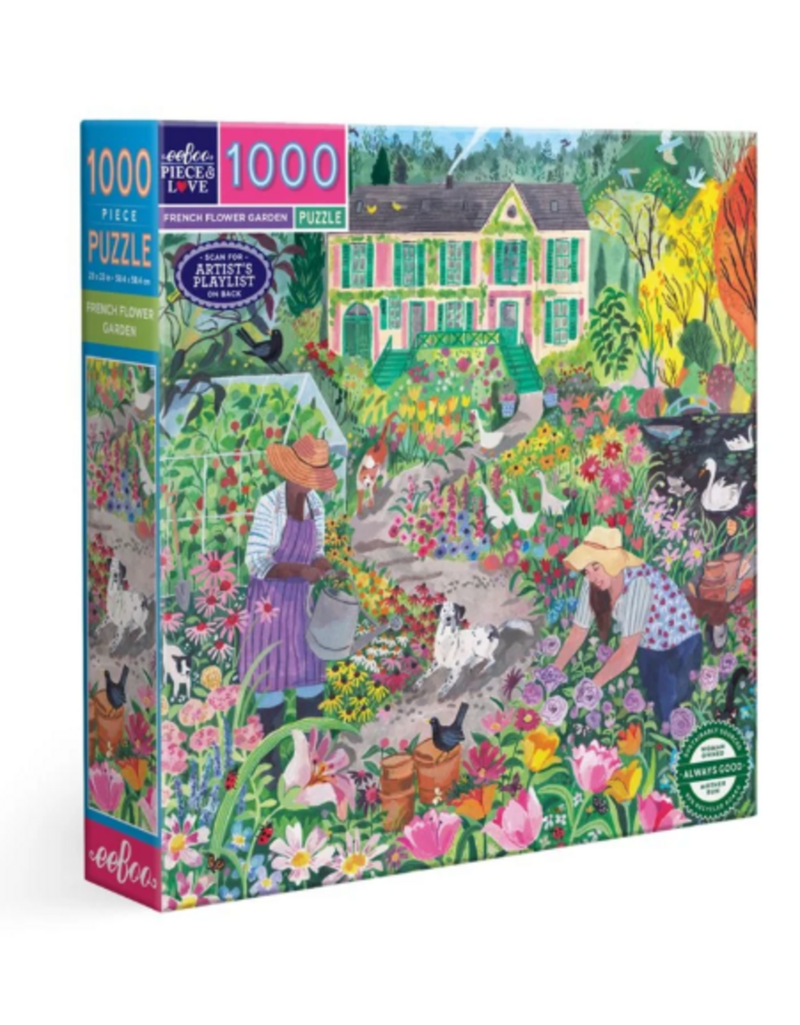 eeBoo French Flower Garden Puzzle