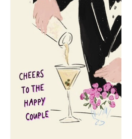 Rebecca Illustrated Happy Couple Cheers Card