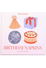 Piecework Puzzles Birthday Cocktail Napkins - Set of 4