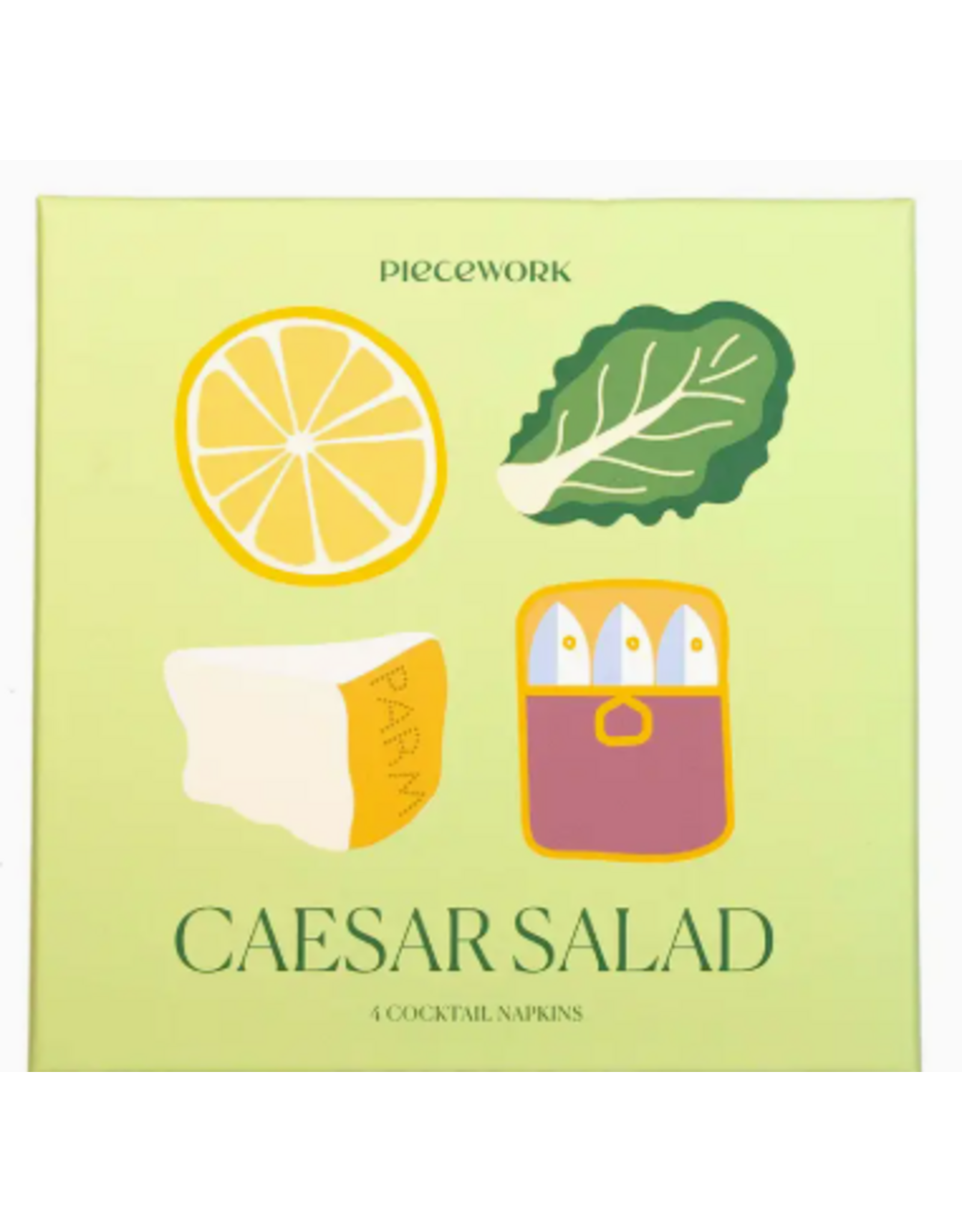 Piecework Puzzles Caesar Salad Cocktail Napkins - Set of 4
