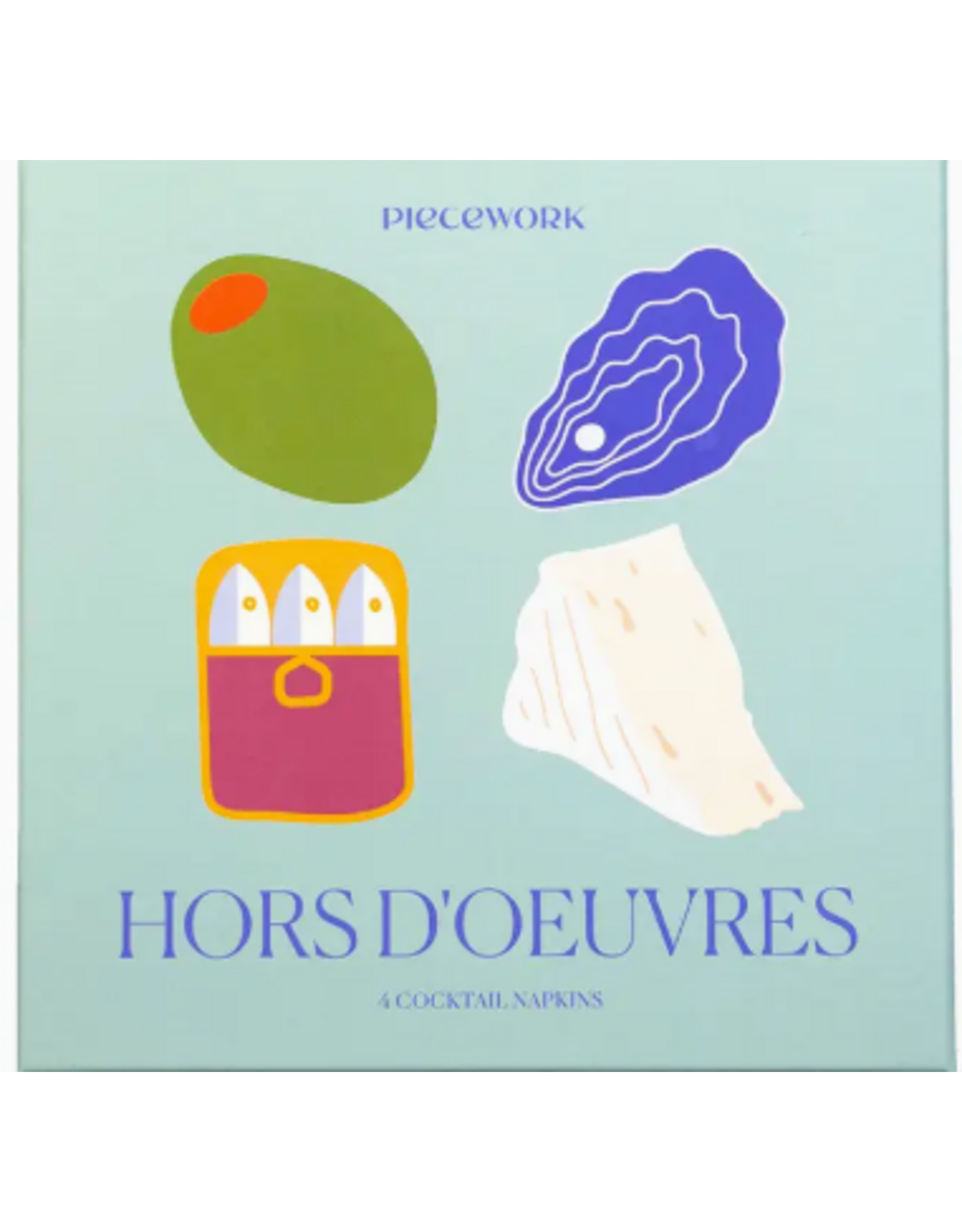 Piecework Puzzles Hors D'Oeuvres Cocktail Napkins - Set of 4