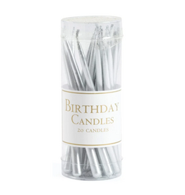 Caspari Birthday Candles in Silver