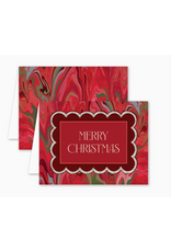 Dogwood Hill Grand Mod Red Marble Holiday Card