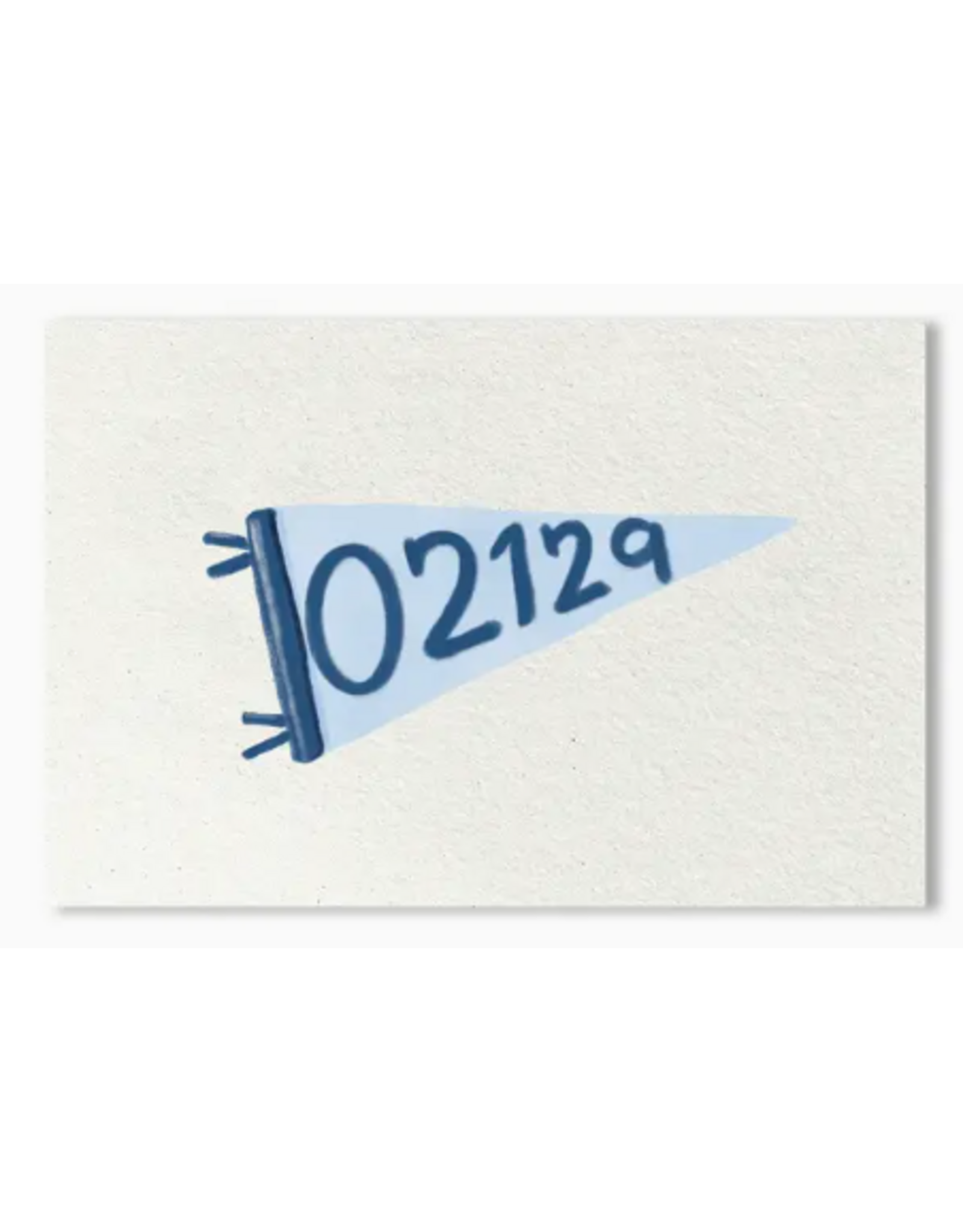 Tiny Ink Boston 02129 Pennant 5 x 7 Print