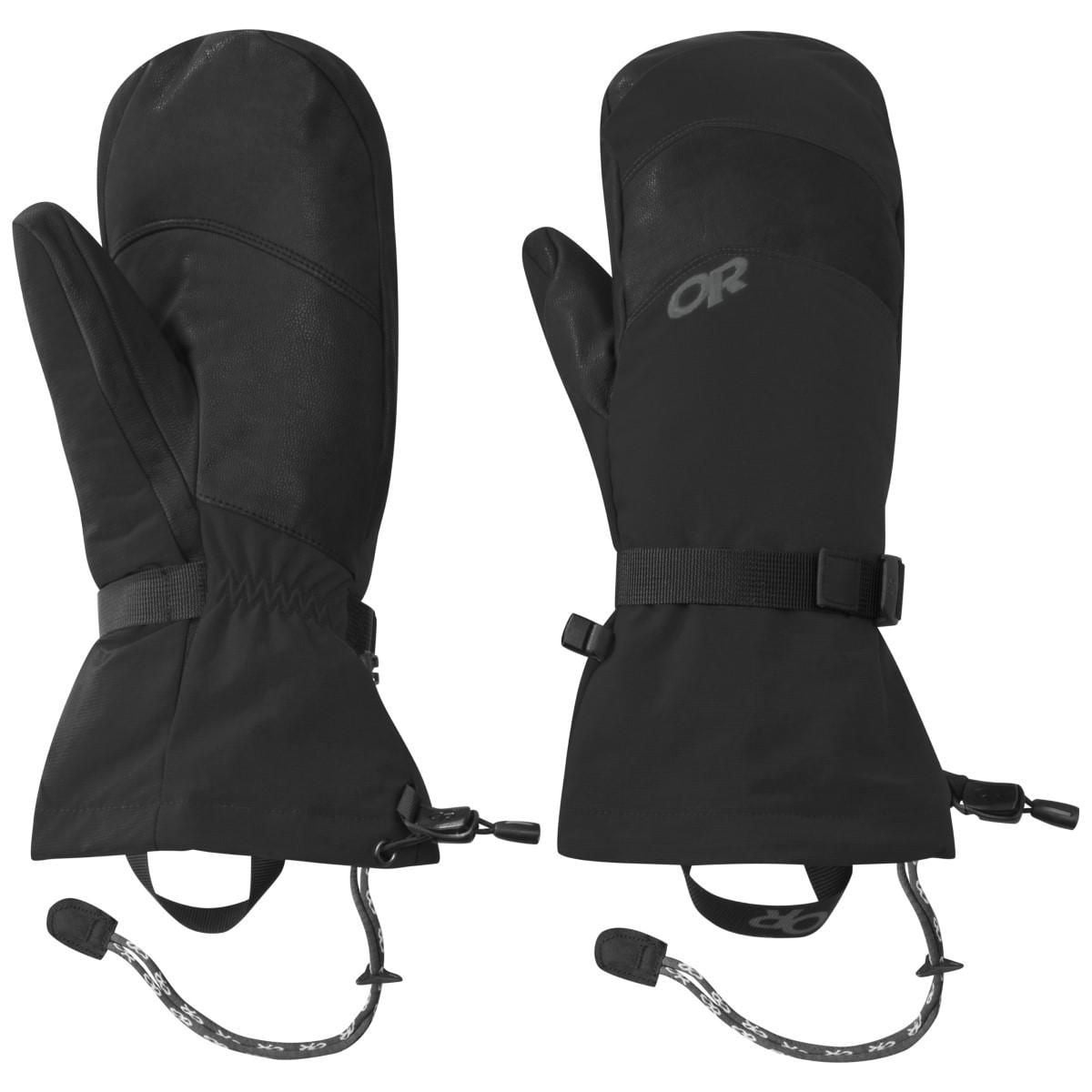 Black XL Outdoor Research Transcendent Down Mitts