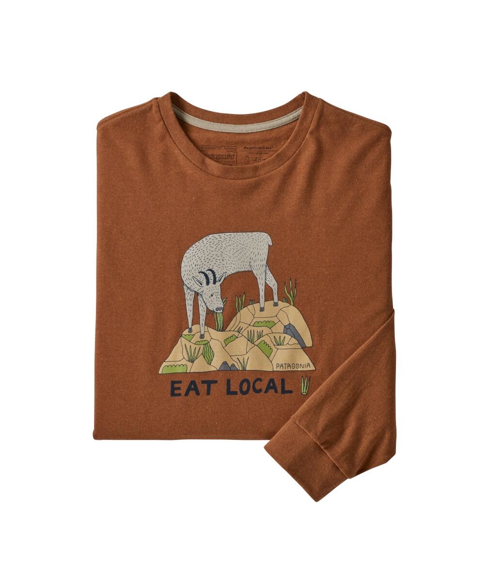 patagonia eat local shirt