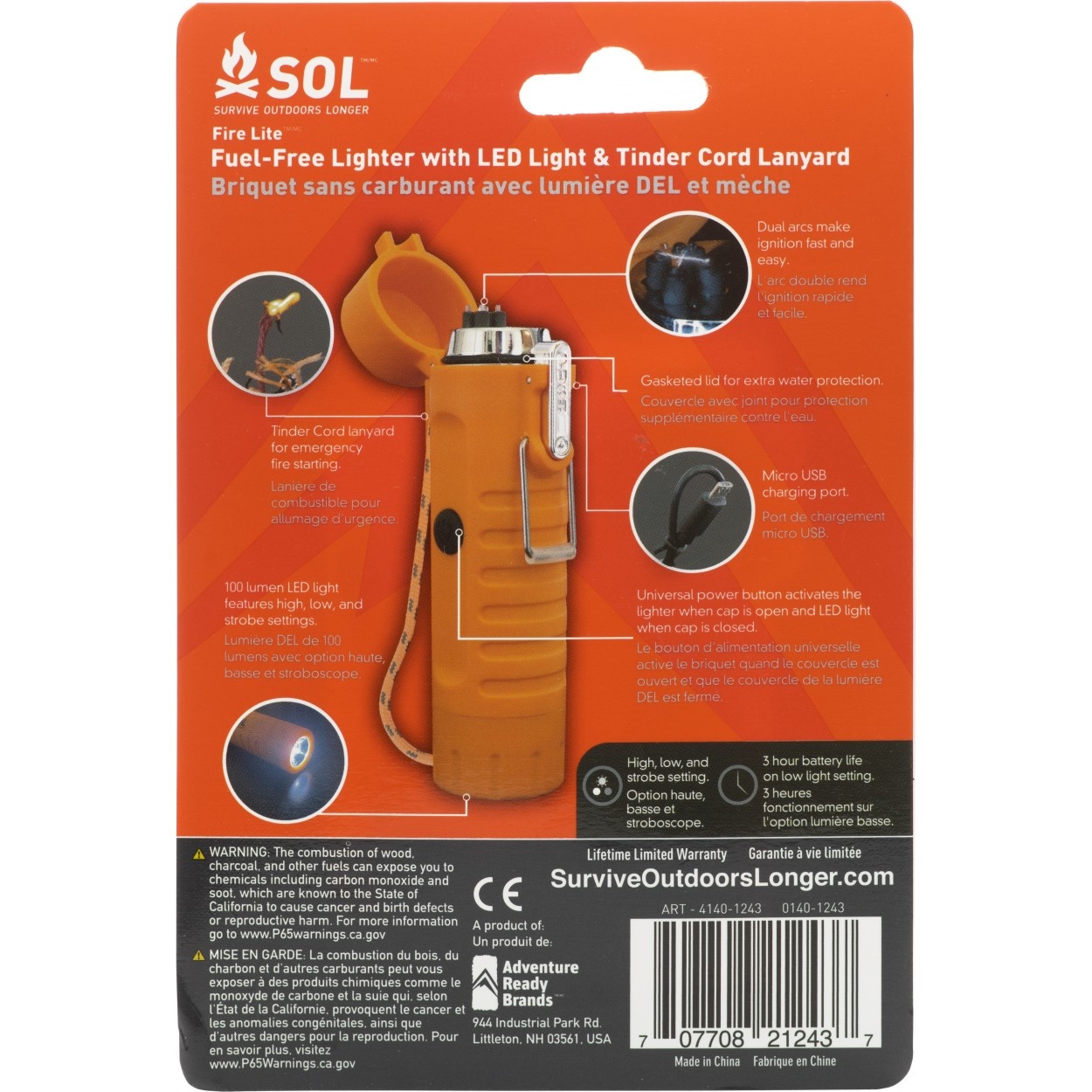 SOL FIRE LITE FUEL FREE LIGHTER Quest Outdoors