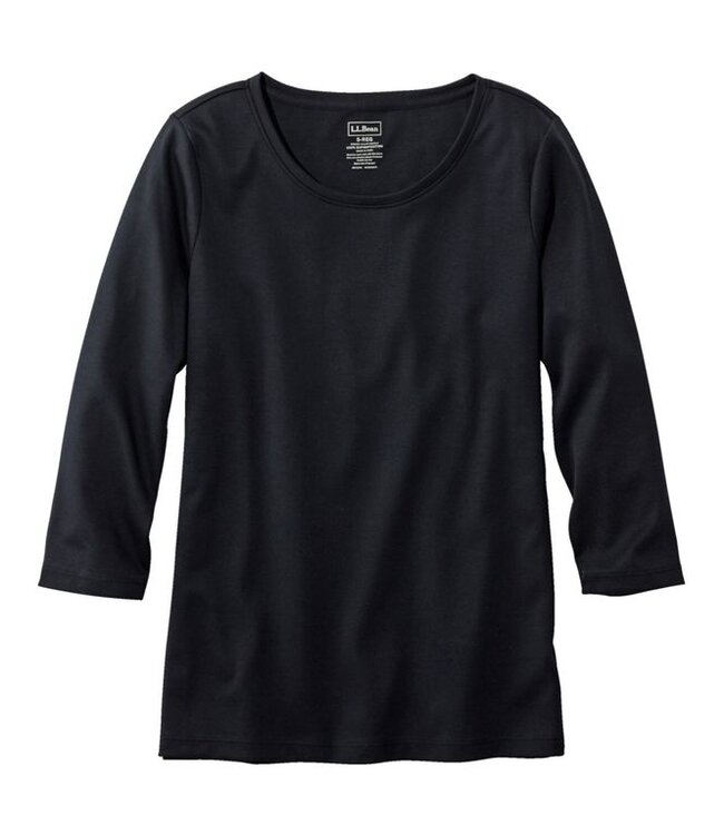 L.L. Bean Women's Pima Ctn Shaped Jewelneck Tee - Quest Outdoors