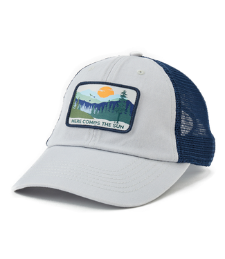 Life is Good Here Comes the Sun Evergreens Soft Mesh Back Cap