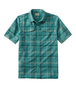 L.L.Bean Men's SunSmart Cool Weave Woven Short Sleeve Shirt Regular