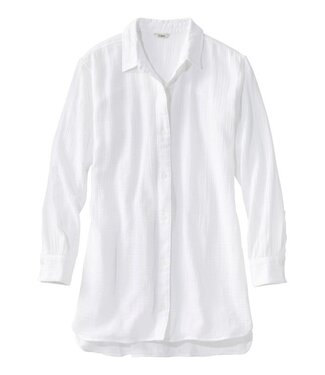 L.L.Bean Women's Cloud Gauze Cover-Up Shirt Regular