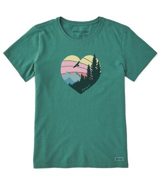 Life is Good Women's Heart Landscape Crusher-LITE Tee