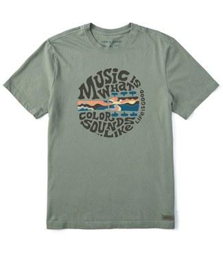 Life is Good Men's Music is What Color Sounds Like Coin Short Sleeve Tee