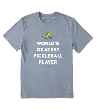 Life is Good Men's World's Okayest Pickleball Player Short Sleeve Tee