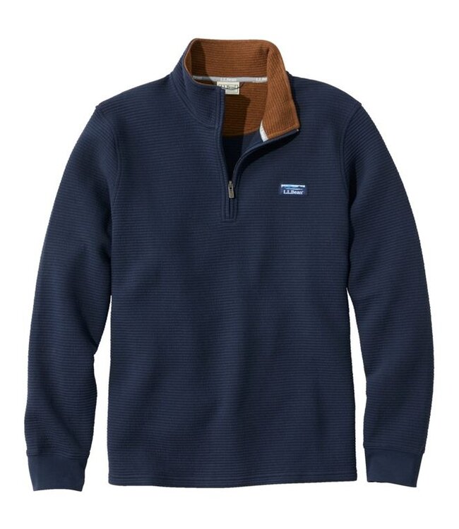L.L.Bean Men s Lakewashed Double Knit Quarter Zip Long Sleeve Regular Quest Outdoors