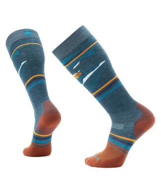 Smartwool Men's Snowboard Piste Machine Over The Calf Socks Targeted Cushion