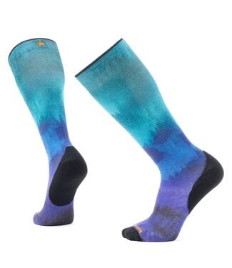 Smartwool Ski Compression Print Over The Calf Socks Targeted Cushion