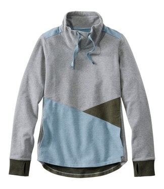 L.L.Bean Women's L.L.Bean Cozy Mixed-Knit Pullover, Colorblock
