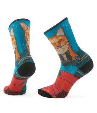 Smartwool Women's Hike Targeted Cushion Geo Fox Print Crew Socks