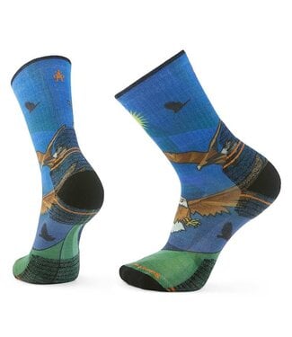 Smartwool Hike Targeted Cushion Eagle Print Crew Socks