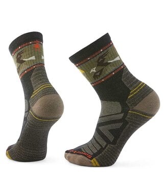 Smartwool Hike Light Cushion Soaring Print Mid Crew Socks