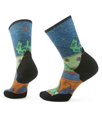 Smartwool Women's Trail Run Targeted Cushion Mountain Print Crew Socks
