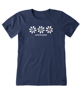 Life is Good Women's Daisybug Trio Crusher Tee