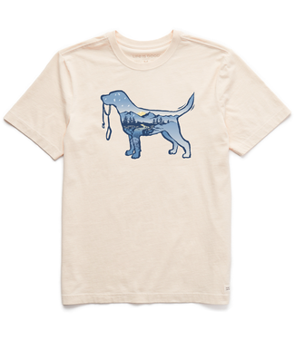 Life is Good Men's Dog Mountain Scene Crusher Tee