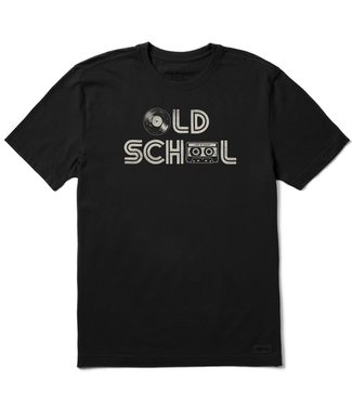 Life is Good Men's Old School Vinyl Cassette Short Sleeve Tee