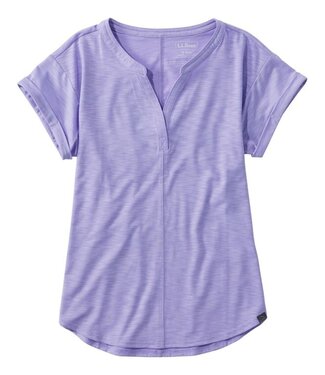 L.L.Bean Women's Streamside Tee, Short-Sleeve Splitneck