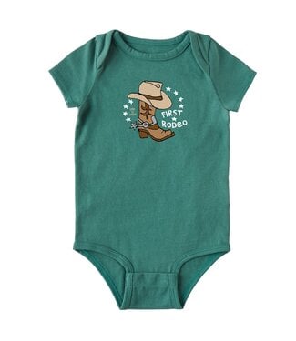 Life is Good Infant Naive First Rodeo Short Sleeve Crusher Baby Bodysuit