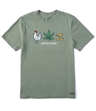 Life is Good Men's Chicken Pot Pi Icons Short Sleeve Tee