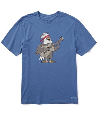 Life is Good Men's Rockin' Eagle Short Sleeve Crusher Tee