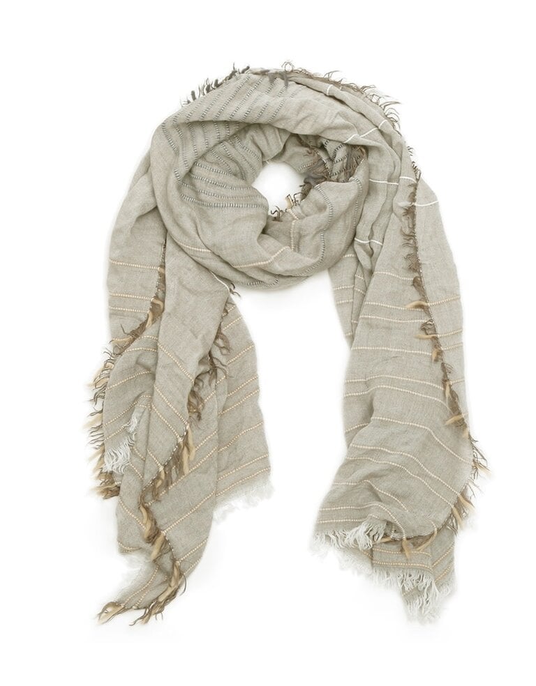 Pom Pom at Home Pickstitch Scarf-Taupe