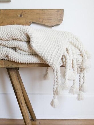 Pom Pom at Home Trestles Oversized Throw- Antique White