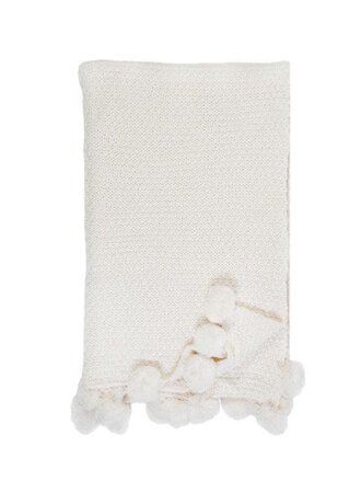 Pom Pom at Home Riley Oversized Throw - Antique White