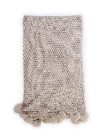 Pom Pom at Home Riley Oversized Throw - Taupe