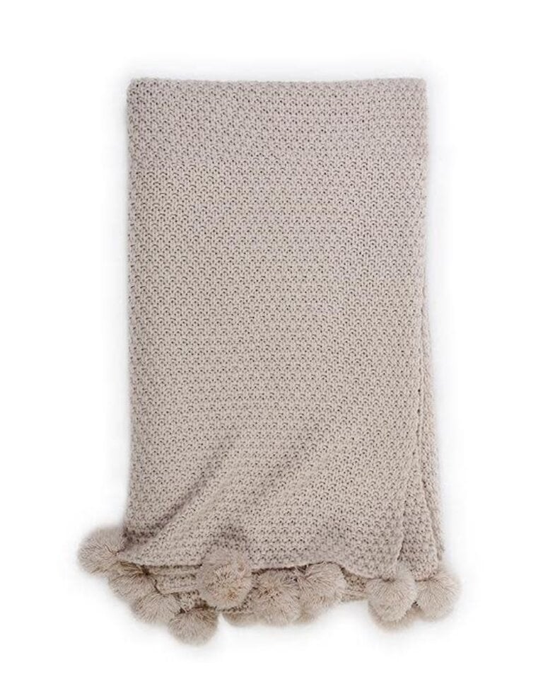 Pom Pom at Home Riley Oversized Throw - Taupe